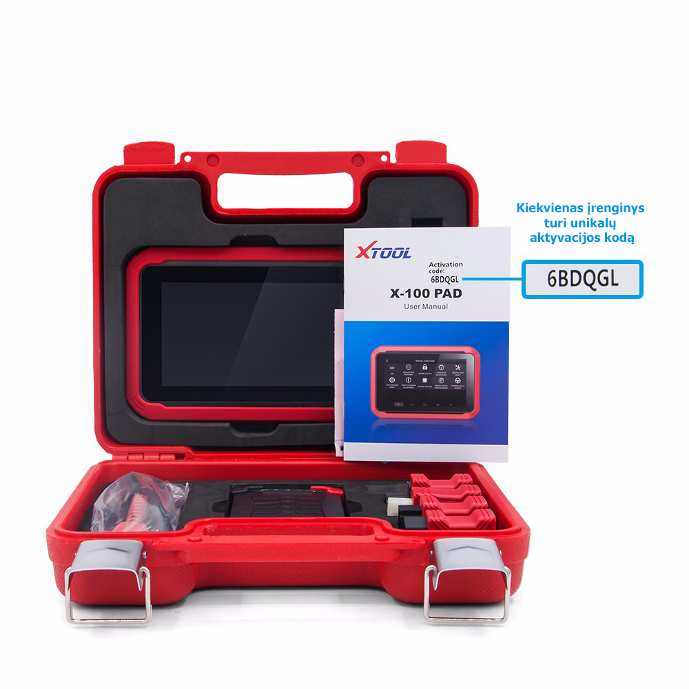XTOOL X-100 PAD diagnostikos - programavimo įrenginys