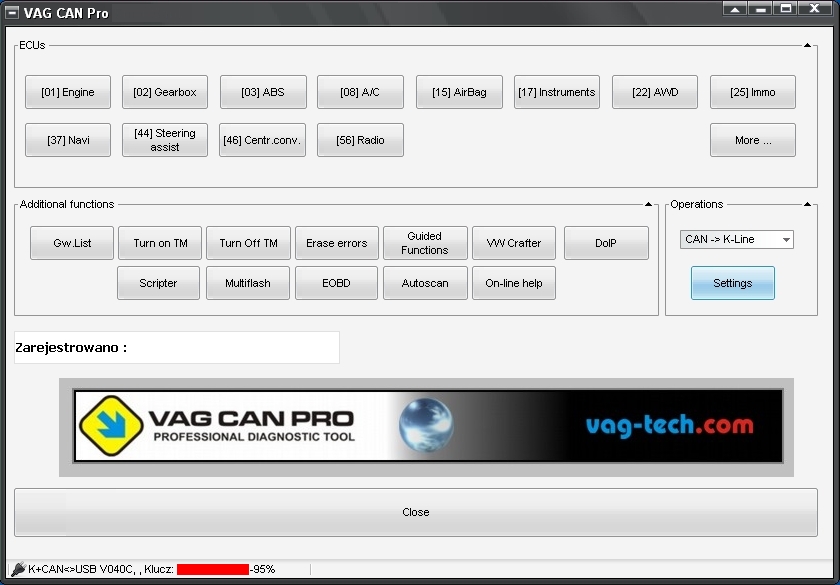 VAG CAN PROFESSIONAL + K line