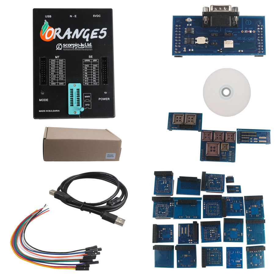 Orange5 programavimo įranga + adapterių komplektas + Enhanced programinė įranga
