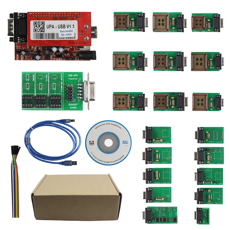 UPA-USB V1.3 programmer + adapter set (full package)