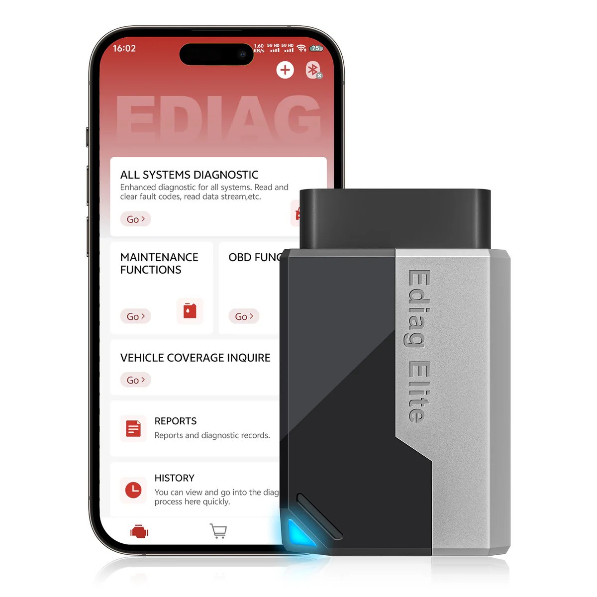KINGBOLEN Ediag Elite (Android / iOS) universali diagnostikos įranga