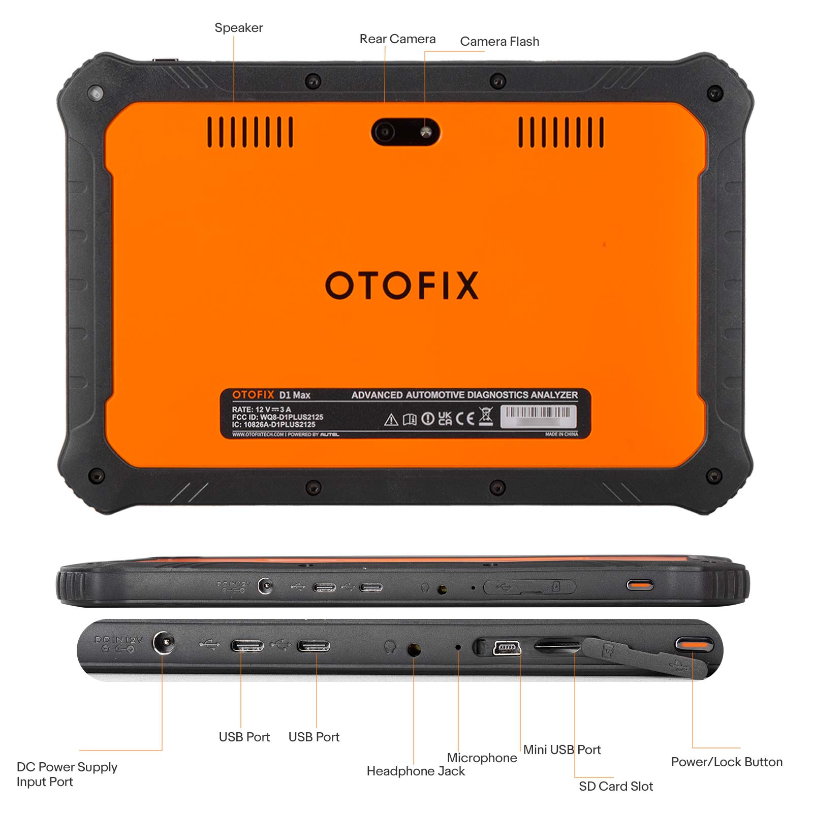 OTOFIX D1 MAX 2 profesionali diagnostikos įranga automobiliams