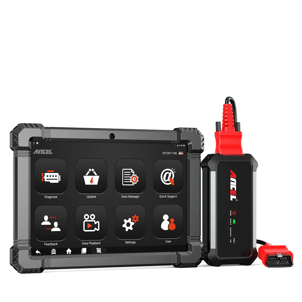 ANCEL X7 HD sunkvežimių diagnostikos įranga 12V/24V OBD2 su aktyviais testais ir ECU funkcijomis