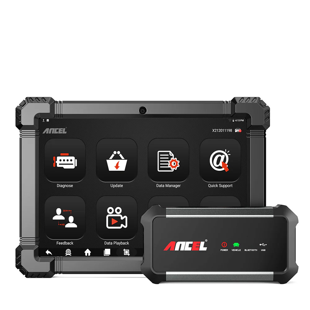 ANCEL X7 HD sunkvežimių diagnostikos įranga 12V/24V OBD2 su aktyviais testais ir ECU funkcijomis