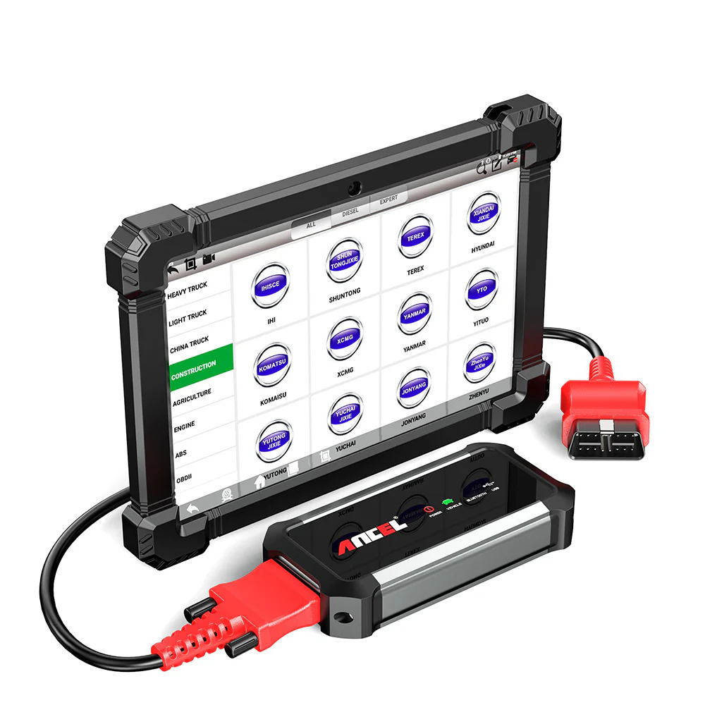 ANCEL X7 HD sunkvežimių diagnostikos įranga 12V/24V OBD2 su aktyviais testais ir ECU funkcijomis